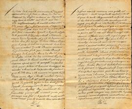 Contrat de vente d’une terre située au troisième rang de la paroisse de Deschambault par Jean-Baptiste Pagé (oncle et tuteur des enfants de feu Joseph Pagé et défunte Françoise Garlernau) à Nicolas Perrault, signé le 5 janvier 1812, par le notaire de Lachevrotière.