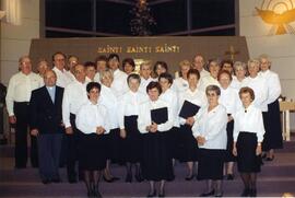 Claudine Vohl (organiste) avec la chorale de l’église de Saint-Marc
