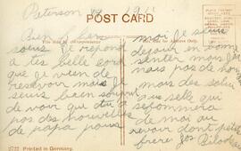 Paterson à sa soeur Joséphine Bilodeau – Verso