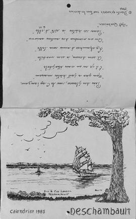 Calendrier de Deschambault avec quelques notes historiques.