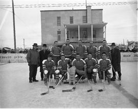 Hockey, mise au jeu et groupe