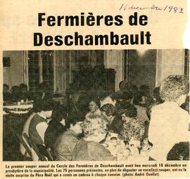 Premier souper annuel Fermières de Deschambault