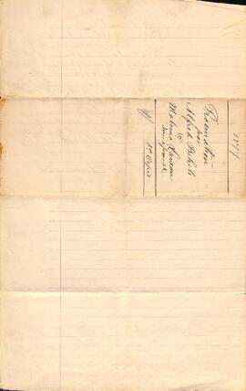 Procuration par Alfred Belisle à Malvina Darveau (son épouse), signée le 25 mai 1877, par le notaire Lacoursière.