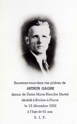 Gagné Arthur, époux de Marie Blanche Martel