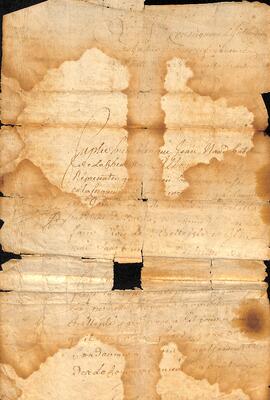 Jean Naud, habitant de Lachevrotière, 8 mars 1745 (incomplet)