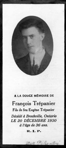 Trépanier François fils de feu Eugènne Trépanier
