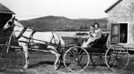 Deux personnes dans une calèche