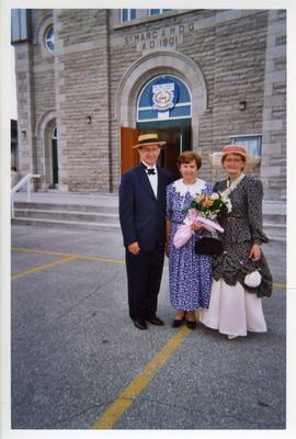Rémy Vohl, Claudine Vohl et Claire Julien au centenaire de Saint-Marc-des-Carrières
