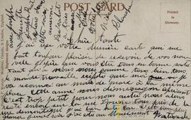 Seconde carte postale de nièce Blanche à sa tante - verso
