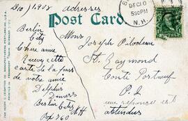 Randolph - N-H- Madison et Adams from Ravine House - À Joséphine Bilodeau - Verso