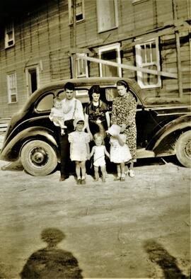 Arthur L'Écuyer, Lucienne Pilote et trois enfants