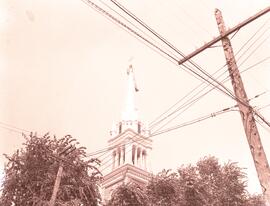 Peinturage du clocher de l'église