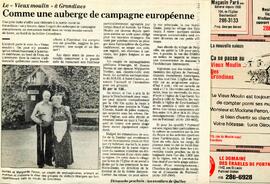 Le Vieux Moulin à Grondines. Roméo Perron et son épouse Marguerite Trottier assurent l'accueil et l'animation.