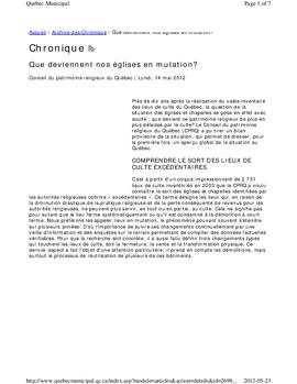 Article églises en mutation
