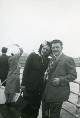 Couple sur un ferry à New York