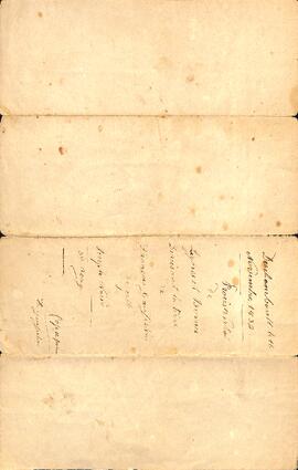 Procès-verbal d’arpentage (lignes et bornes divisant les terres de François Gausselin et Joseph Naud, troisième rang, Deschambault), par l’arpenteur Louis Legendre, 6 novembre 1832.