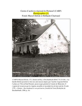 Parents et ancêtres de Marcel ayant vécu dans le comté de Portneuf depuis 1669;