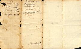 Contrat signé par le notaire Perrault, le 13 mars 1820, en anglais (incomplet). Partie 1.