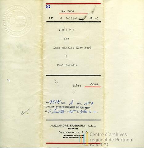 Original Document numérique not accessible