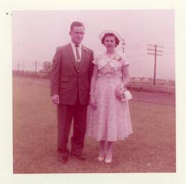 Fleurette Vohl, Maurice Langlois et Claudine Vohl au mariage de Bernard Vohl
