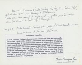 Les liqueurs Leduc - verso explicatif de la photo 10 - trois camions - 5 hommes