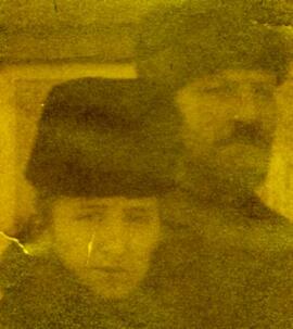 Photographie, n&b, famille. – Georges de Saint-Georges et Madame Bélriges (incertain) – 4 janvier 1889