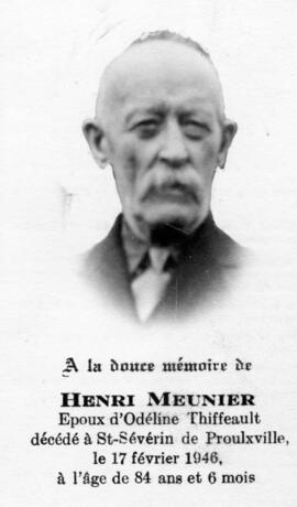 Meunier Henri époux d'Odéline Thiffeault