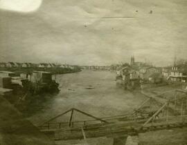 Vue prise du moulin à scie de M. Grandbois – n&b.