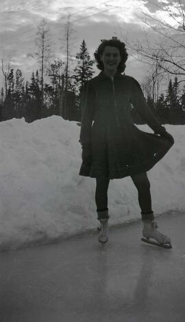 Vachon Rollande en patins