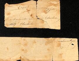 Bouts, morceaux de contrats incomplets (Charlesbourg, 1819)