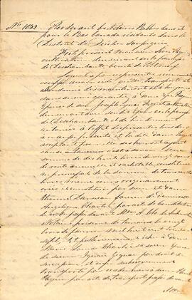 Contrat de transport entre Léon Paquin et Zoé Paquin (épouse de Joseph Lainy Paquet), signé le 20 juillet 1858, par le notaire Léon St-Amant.