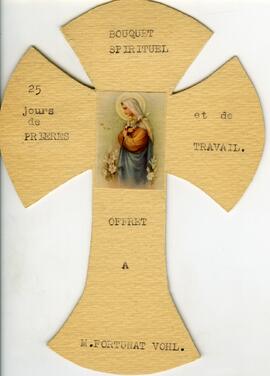 Bouquet spirituel offert à Fortunat Vohl par sa filleule Simone Petitclerc