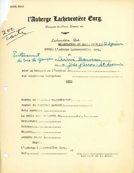 Auberge de Lachevrotière. Réservations et menus.