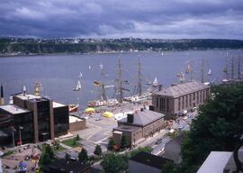La fête des Grands Voiliers à Québec prise sur le Fleuve