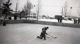 Joueurs d'hockey sur patinoire