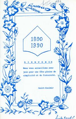 Hommage aux Soeurs de la Providence 1890-1990 – Photo et Hymne à la providence