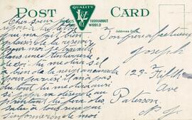 Passaic River and Bridge - Paterson - À Joséphine Bilodeau - Verso