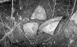 Morceaux assiettes trouvés terre site 1