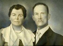 Portrait dessiné d’Adrien Vohl et Yvonne L’Écuyer