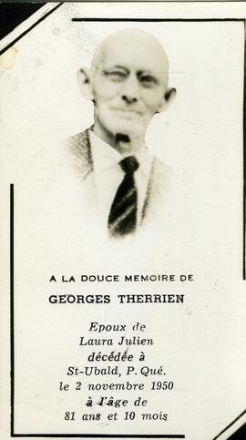 Carte mortuaire de Georges Therrien