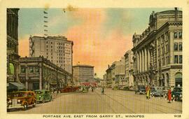 Carte postale reçue par Fortunat Vohl et Clara Gauthier – Image de Portage Avenue Winnipeg