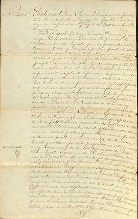 Contrat de transport entre Narcisse Darveau et Joseph Darveau, signé le 12 octobre 1850, par le notaire Gauthier