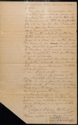 Vente lot de terre et dépendances par Olivier Bertrand à Jérôme Fiset (2/3)