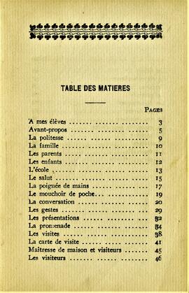 Table des Matières A