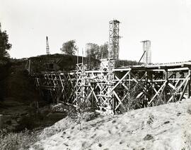 Construction d'un pont sur la rivière Portneuf - Quémond