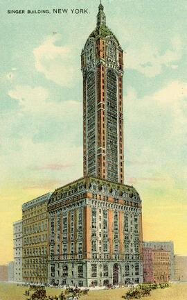 Singer Building - New-York - À Joséphine Bilodeau de son frère Paterson - Recto