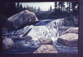 Peinture d'une chute