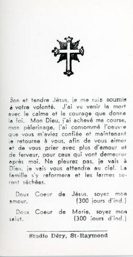 Carte souvenir de Paul-André Déry