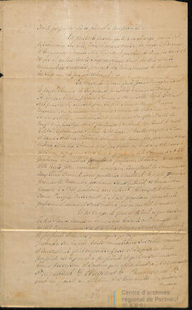 Vente et cession par Antoine Alain et Olympe Godin à Jérôme Fiset -  Quittance 30-12-1844 (1/3)