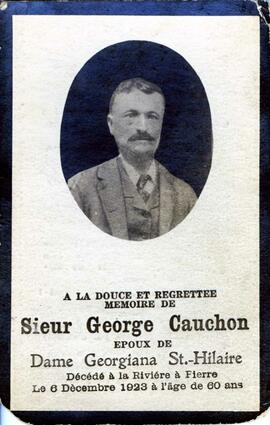 Cauchon George, époux de Geogiana St-Hilaire